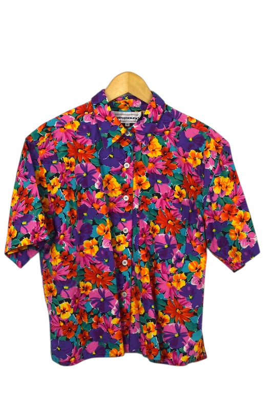Vibrant Floral Print Top