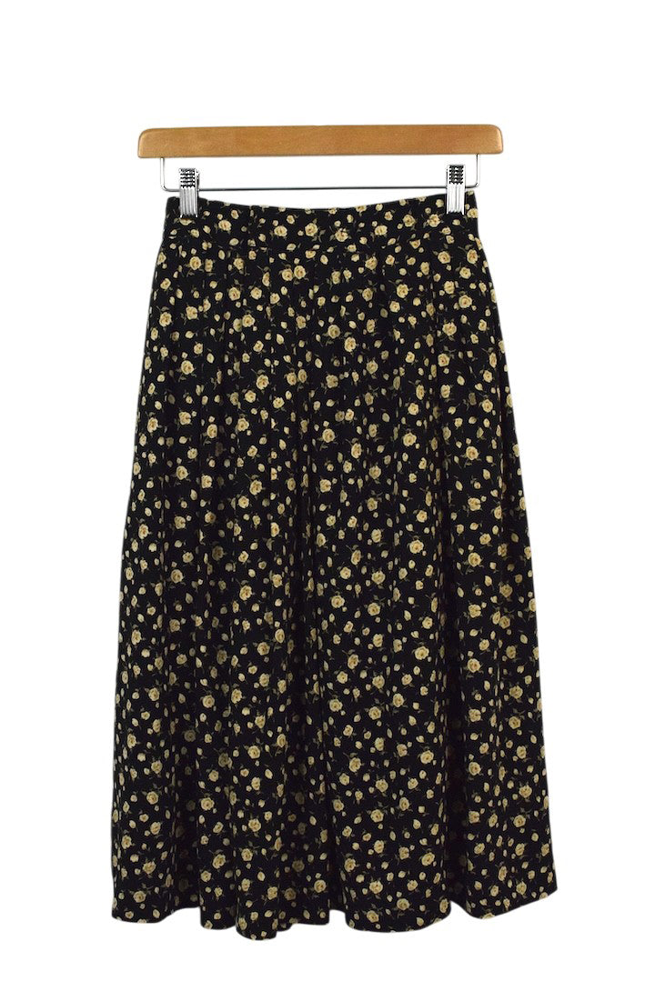 Reworked Floral Print Skirt