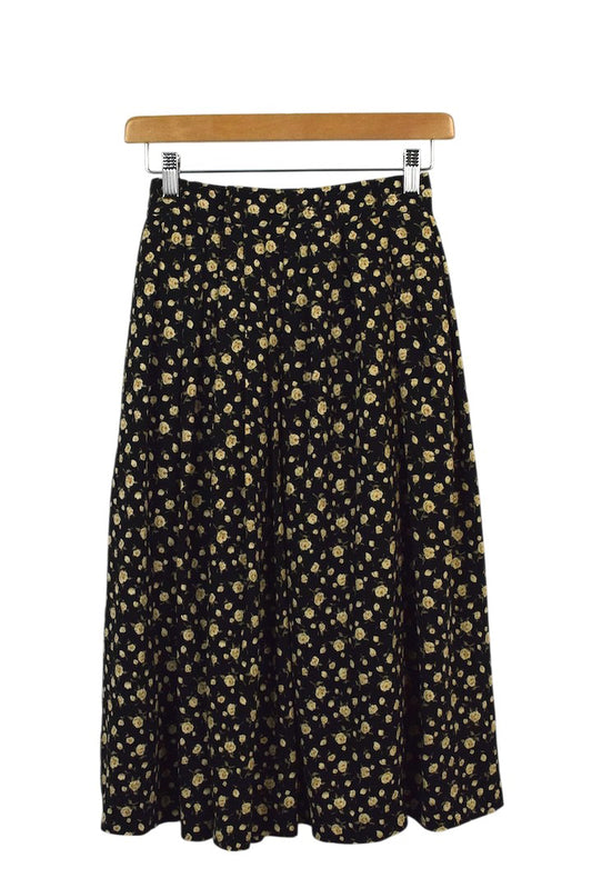 Reworked Floral Print Skirt