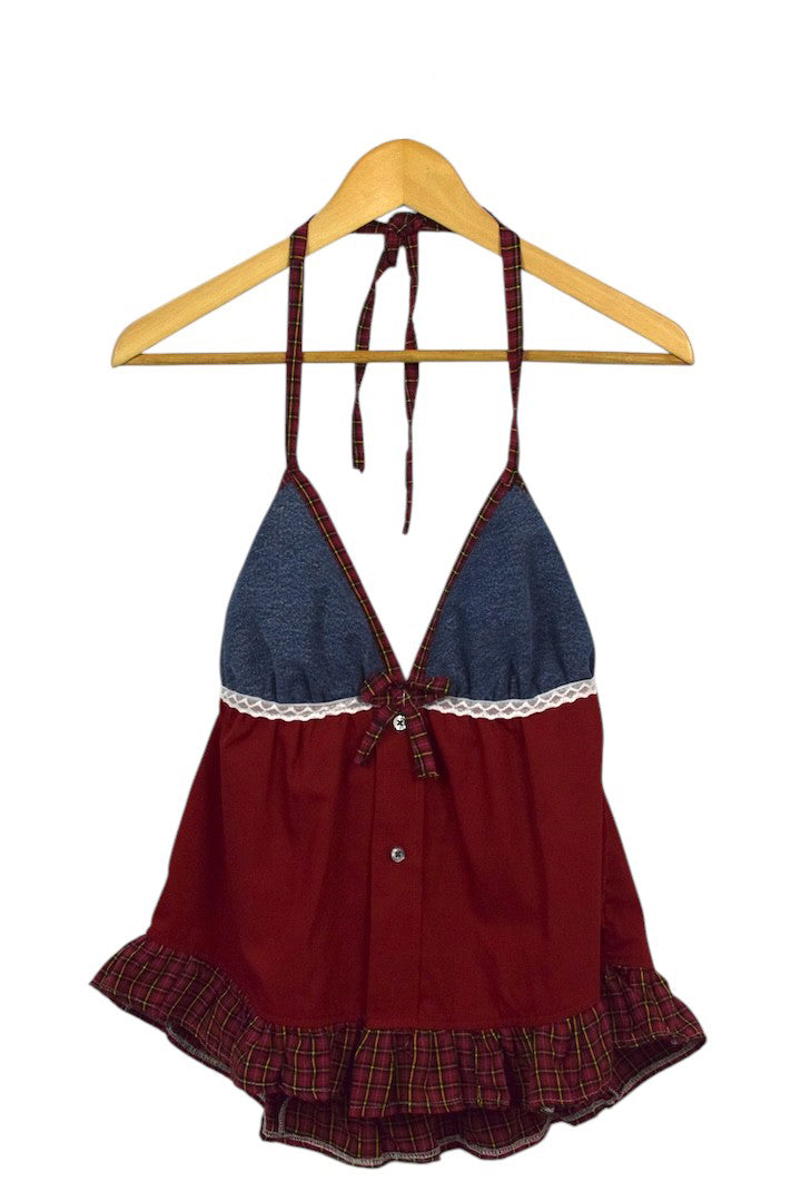 Reworked Halterneck Babtydoll Top