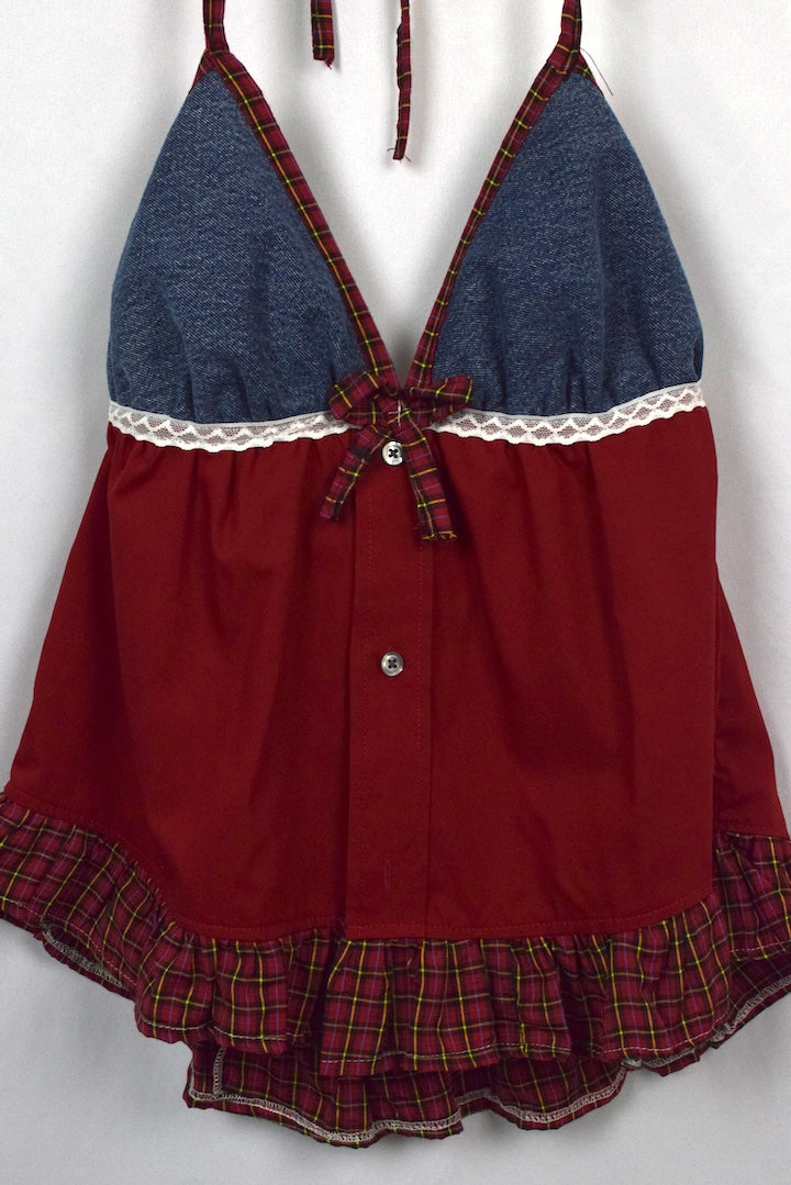 Reworked Halterneck Babtydoll Top