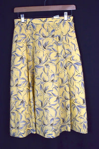 Reworked Abstract Floral Print Skirt
