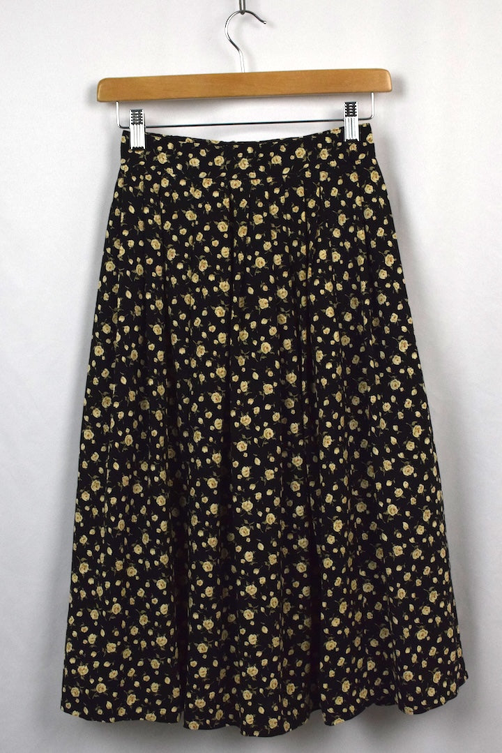 Reworked Floral Print Skirt