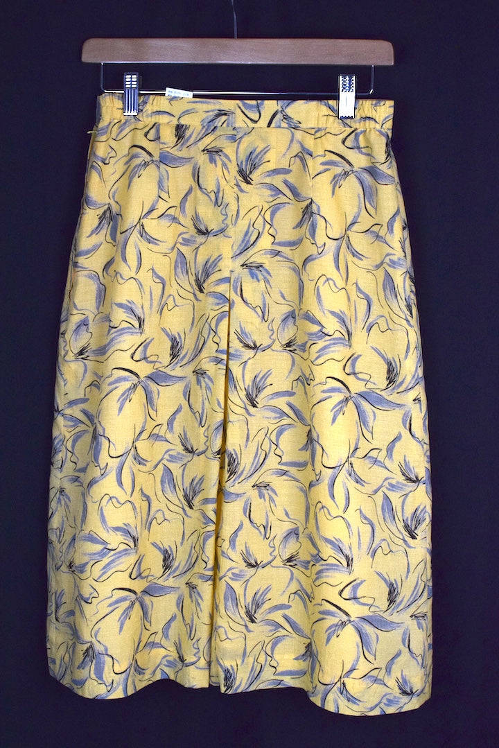Reworked Abstract Floral Print Skirt