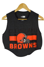 Load image into Gallery viewer, Reworked Cleveland Browns NFL Cropped Sleeveless T-shirt
