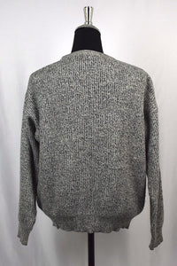 Grey and Red Square Knitted Jumper