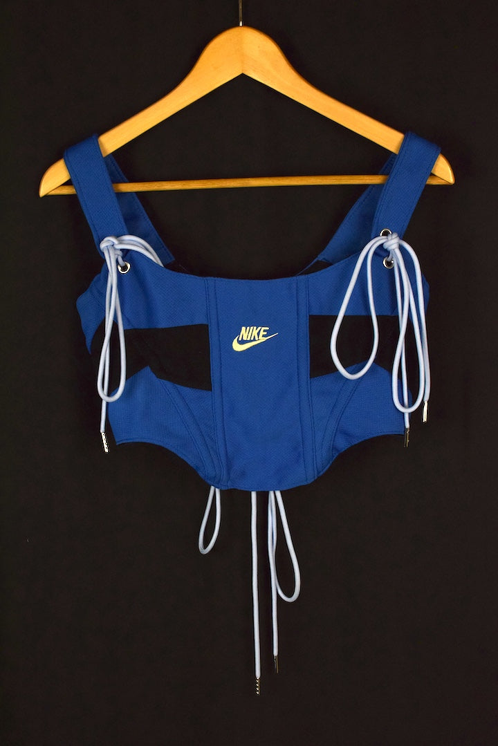Reworked Nike Brand Corset Top