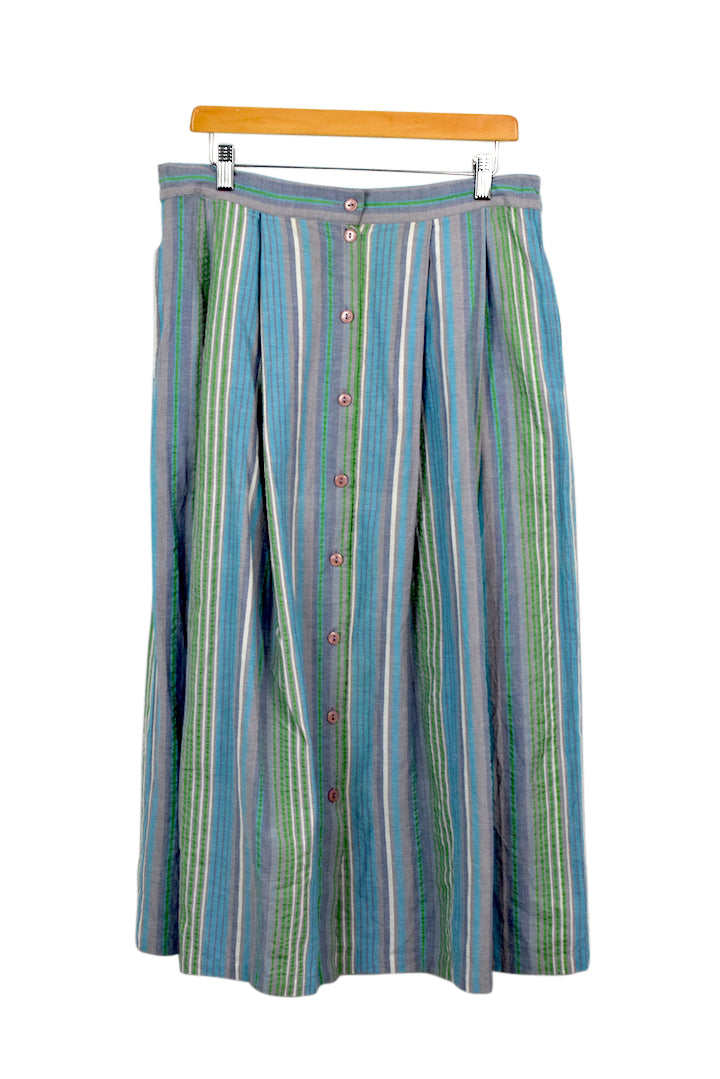 Reworked Colourful Striped Skirt