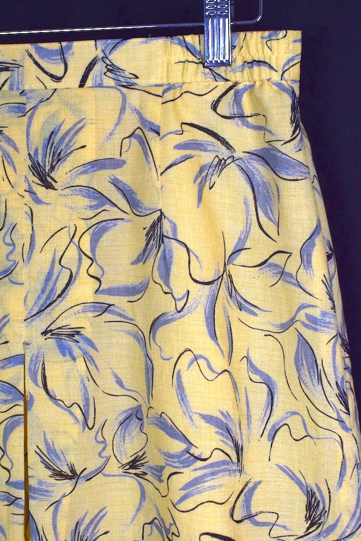 Reworked Abstract Floral Print Skirt