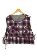 Load image into Gallery viewer, Reworked Checkered Baby Doll Top
