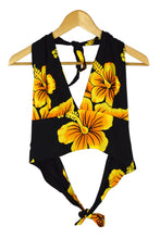 Load image into Gallery viewer, Reworked Hawaiian Print Tie Up Top
