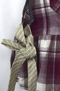 Reworked Checkered Baby Doll Top