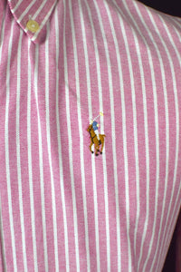 Pink Striped Ralph Lauren Brand Shirt
