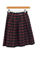 Load image into Gallery viewer, Reworked Red Blue Checkered Skirt
