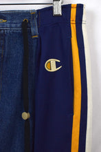 Load image into Gallery viewer, Reworked Champion Track-Denim Skirt
