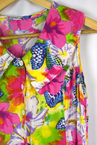 Reworked Vibrant Floral Print Dress