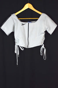 Reworked Reebok Brand Crop Top