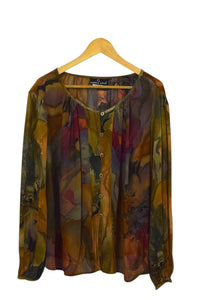 80s/90s Abstract Print Blouse