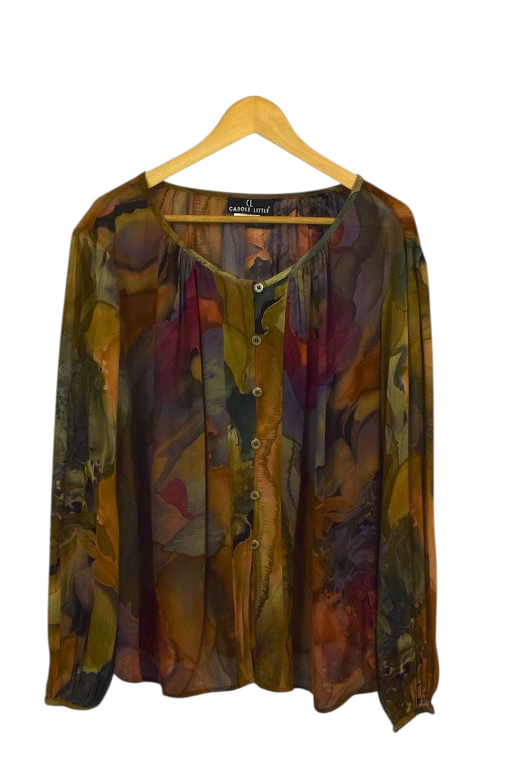 80s/90s Abstract Print Blouse