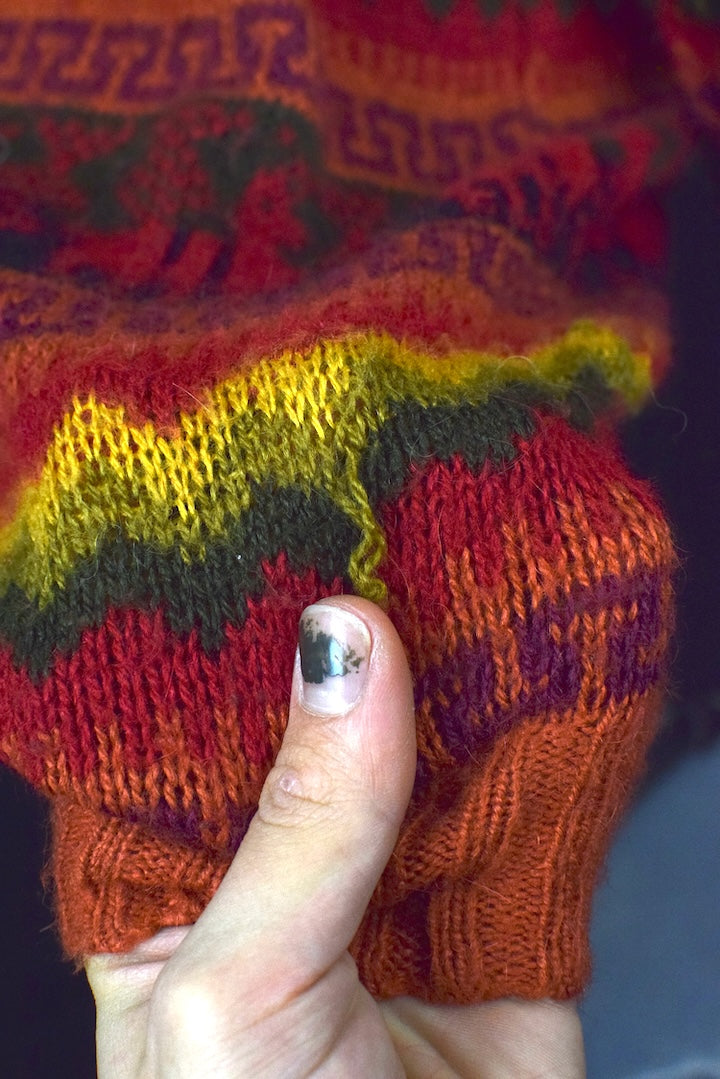 Alpaca Pattern Knitted Jumper