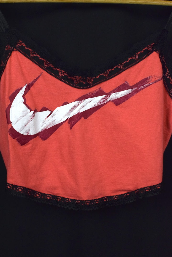 Reworked Nike Brand Crop Top