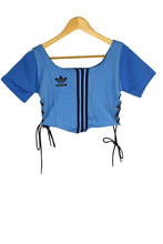 Load image into Gallery viewer, Reworked Adidas Brand Crop Top
