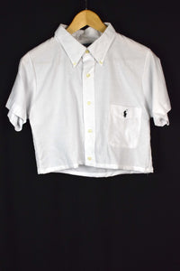 Reworked Crop Ralph Lauren Brand Top