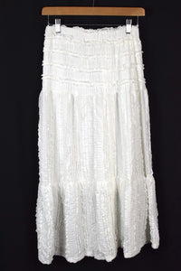 NEW White Textured Skirt
