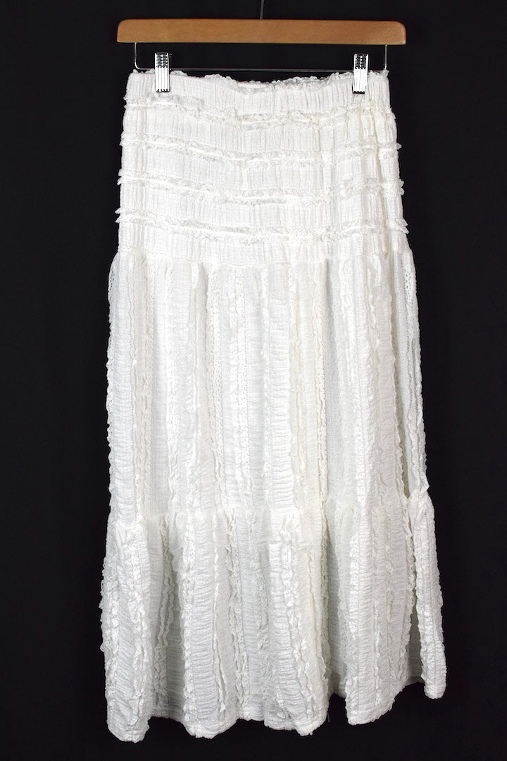 NEW White Textured Skirt