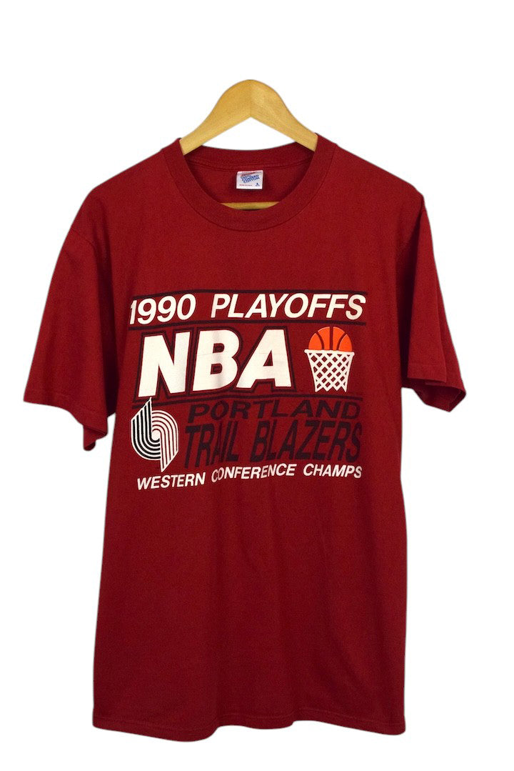 1990 Portland Trailblazers NBA Western Champions T-Shirt