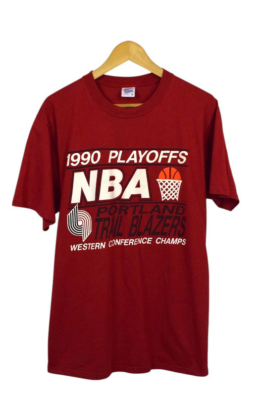 1990 Portland Trailblazers NBA Western Champions T-Shirt