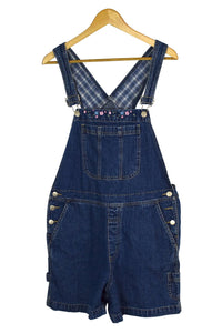 Floral Pattern Denim Overalls