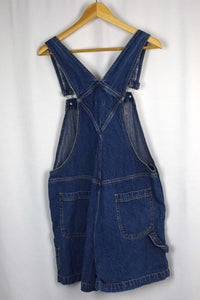 Floral Pattern Denim Overalls