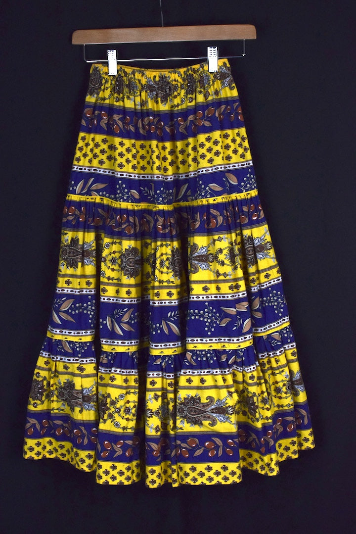 Reworked Leaf Print Skirt