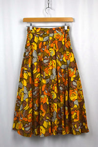 Reworked Floral Print Skirt
