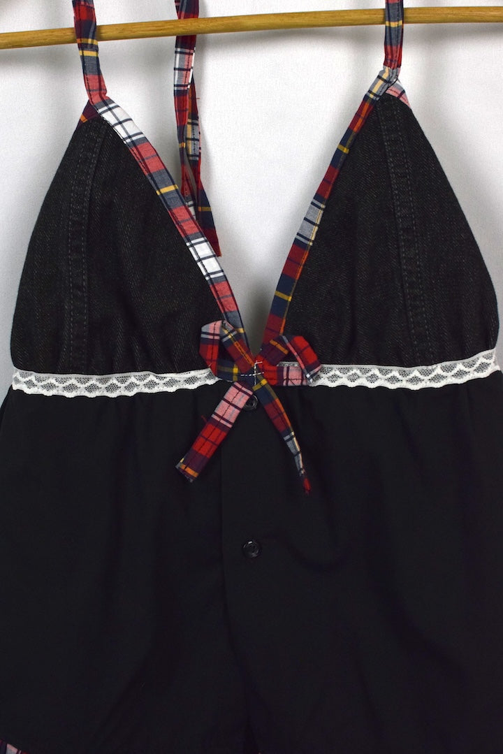 Reworked Halterneck Babydoll Top