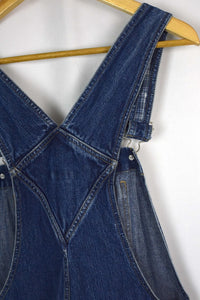 Floral Pattern Denim Overalls