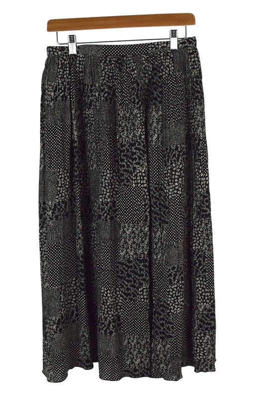 Reworked Patchwork Print Skirt