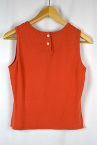 Cropped Lacoste Brand Sleeveless T-shirt