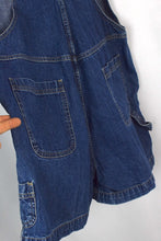 Load image into Gallery viewer, Floral Pattern Denim Overalls
