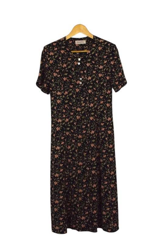 80s/90s Floral Print Dress