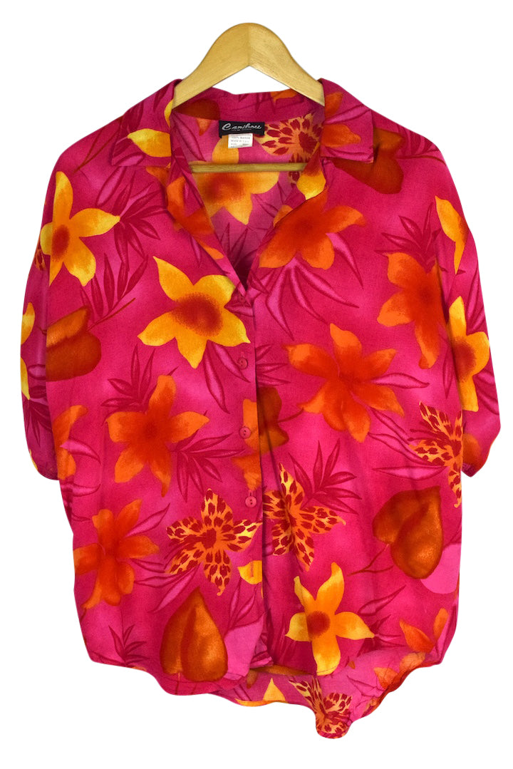 80s/90s Pink Hawaiian Shirt