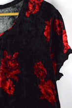 Load image into Gallery viewer, Rose Print Velvet Dress
