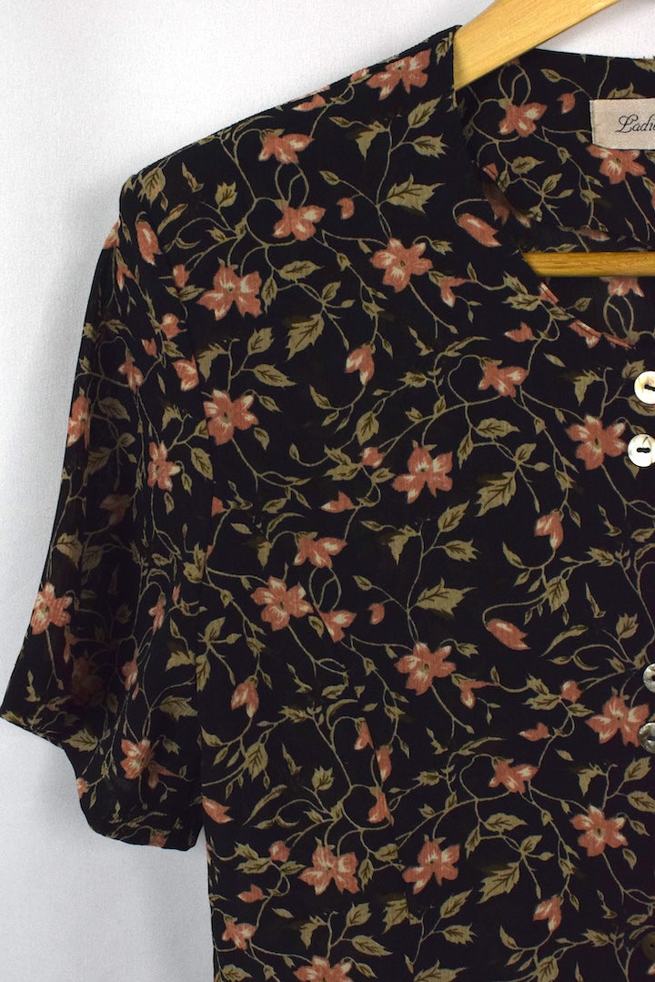 80s/90s Floral Print Dress