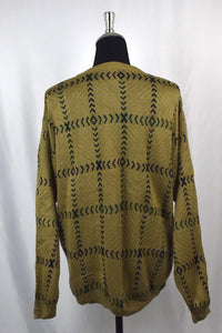 Checkered Arrow Pattern Knitted Jumper