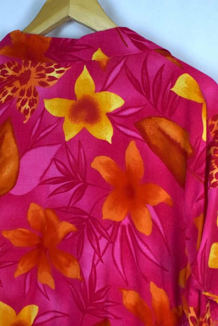80s/90s Pink Hawaiian Shirt