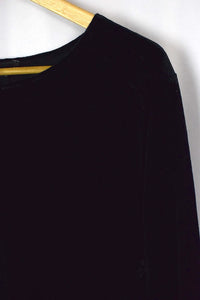 Black Long sleeve Velvet Dress