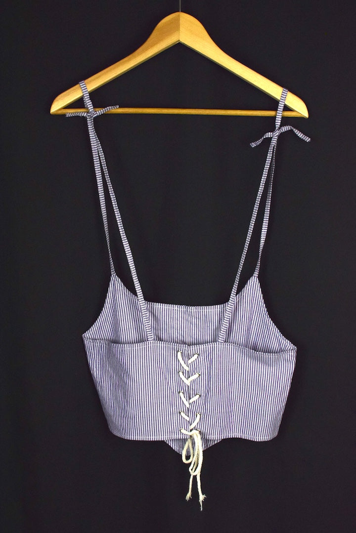 Reworked Ralph Lauren Brand Corset Style Top