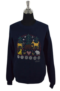 80s/90s Winter Animal Sweatshirt