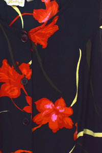 Abstract Floral Print Dress